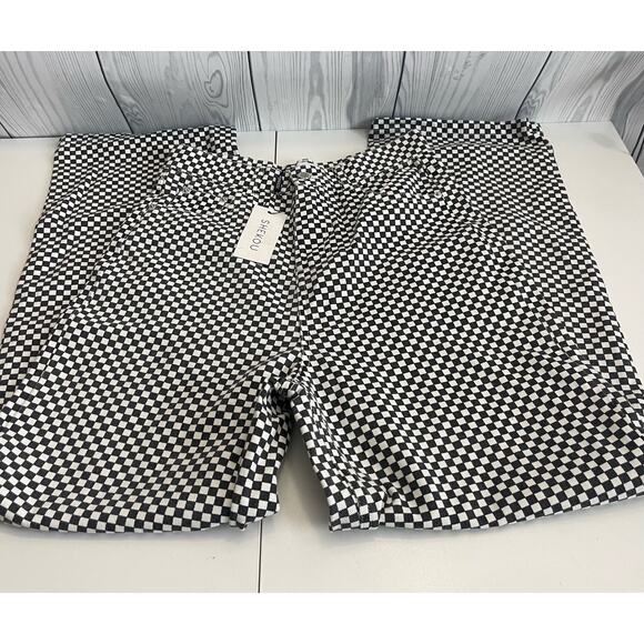 Shekou New Zealand Black And White Checkered Pattern 5 Pocket Jeans Size Medium - Picture 1 of 8